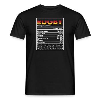 Nutrition Germany Rugby - Men's T-Shirt - black - Front - AI Model Male 178 light (178cm)