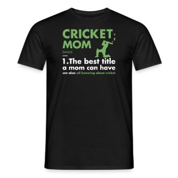 Sport Mom Definition Cricket - Männer T-Shirt - Schwarz - Vorne - AI Model Male 178 light (178cm)