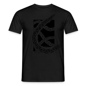 Ketten schwarz weiß - Männer T-Shirt - Schwarz - Vorne - AI Model Male 178 light (178cm)