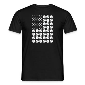 Sport Us Flag Baseball - Männer T-Shirt - Schwarz - Vorne - AI Model Male 178 light (178cm)