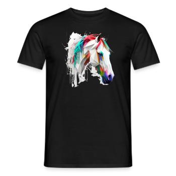 Art de la tête de cheval - T-shirt homme - noir - Devant - AI Model Male 178 light (178cm)