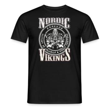 Vikings Nordiques Vikings Cadeau Vikings Valhalla - T-shirt homme - noir - Devant - AI Model Male 178 light (178cm)