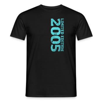 Limited Edition 2005 18. Geburtstag Geschenk - Männer T-Shirt - Schwarz - Vorne - AI Model Male 178 light (178cm)