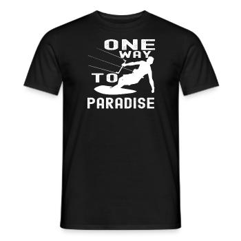 One Way to Paradise - Der Weg zum Paradies - Männer T-Shirt - Schwarz - Vorne - AI Model Male 178 light (178cm)