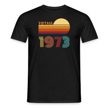 Édition Limitée Vintage Anniversaire né en 1973 - T-shirt homme - noir - Devant - AI Model Male 178 light (178cm)