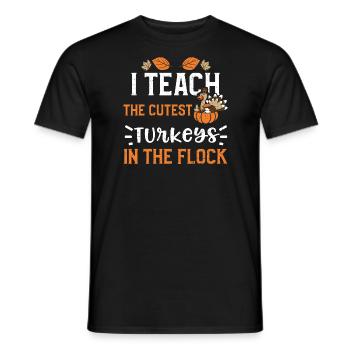 J’enseigne les dindes les plus mignonnes dans le... - T-shirt homme - noir - Devant - AI Model Male 178 light (178cm)
