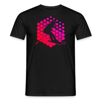 Skieur acrobatique Ski Hommes Ski - T-shirt homme - noir - Devant - AI Model Male 178 light (178cm)