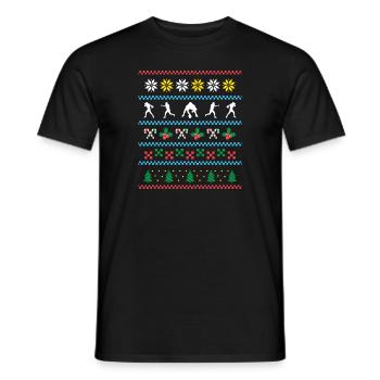 Sport Noël Noël Football américain - T-shirt homme - noir - Devant - AI Model Male 178 light (178cm)