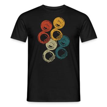 Retro Sousaphone Marching Band Brass Instrument - Men's T-Shirt - black - Front - AI Model Male 178 light (178cm)