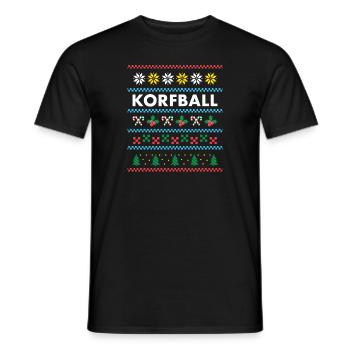 Sport X-Mas Noël Korfball - T-shirt homme - noir - Devant - AI Model Male 178 light (178cm)