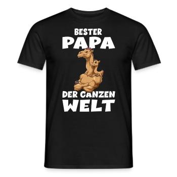 Bester Papa der ganzen Welt Vatertag Vater Kamel - Männer T-Shirt - Schwarz - Vorne - AI Model Male 178 light (178cm)