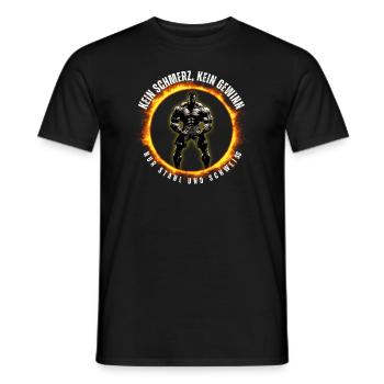 Kein Schmerz, kein Gewinn nur Stahl und Schweiss - Männer T-Shirt - Schwarz - Vorne - AI Model Male 178 light (178cm)