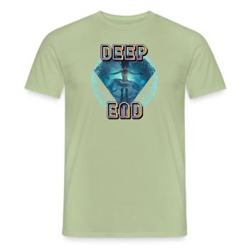 Extrémité profonde - T-shirt homme - vert sauge - Devant - AI Model Male 178 light (178cm)