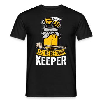 beekeeper beekeeper bees honey bee beekeeping - Men's T-Shirt - black - Front - AI Model Male 178 light (178cm)