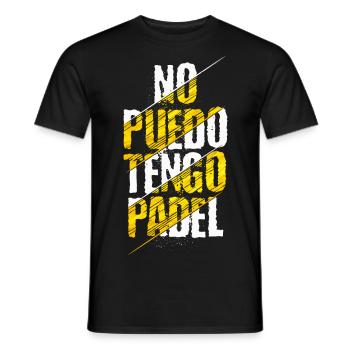 No Puedo Tengo Pádel Padelista Paddle Tennis - Men's T-Shirt - black - Front - AI Model Male 178 light (178cm)
