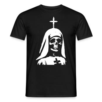 Les ténèbres font signe dans Unholy Nun, Gothique et Occul - T-shirt homme - noir - Devant - AI Model Male 178 light (178cm)