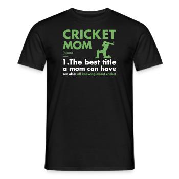 Sport Mom Definition Cricket - Männer T-Shirt - Schwarz - Vorne - AI Model Male 178 light (178cm)