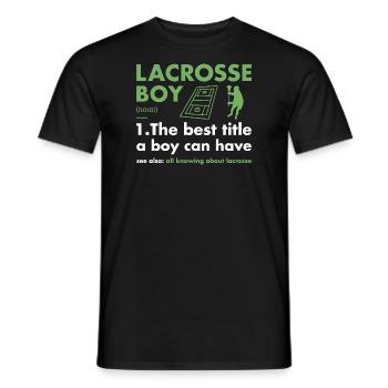 Sport Boy Definition Lacrosse - Men's T-Shirt - black - Front - AI Model Male 178 light (178cm)