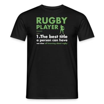 Sport Player Definition Rugby - Männer T-Shirt - Schwarz - Vorne - AI Model Male 178 light (178cm)