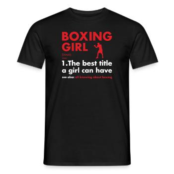 Sport Girl Definition Boxing - Men's T-Shirt - black - Front - AI Model Male 178 light (178cm)