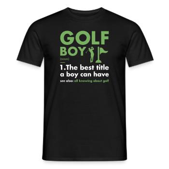 Sport Boy Definition Golf - Männer T-Shirt - Schwarz - Vorne - AI Model Male 178 light (178cm)
