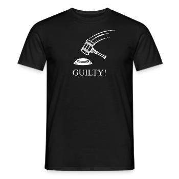 Schuldig! - Männer T-Shirt - Schwarz - Vorne - AI Model Male 178 light (178cm)