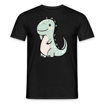Cute dinosaur - Men's T-Shirt - black - Front - AI Model Male 178 light (178cm)