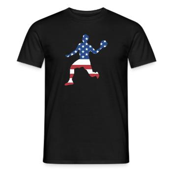 Ballon chasseur Sport Us Flag - T-shirt homme - noir - Devant - AI Model Male 178 light (178cm)
