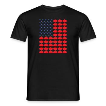 Sport Us Flag Curling - T-shirt homme - noir - Devant - AI Model Male 178 light (178cm)