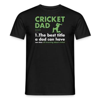 Sport Dad Definition Cricket - Männer T-Shirt - Schwarz - Vorne - AI Model Male 178 light (178cm)
