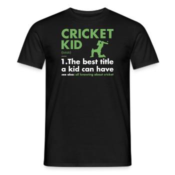 Sport Kid Définition Cricket - T-shirt homme - noir - Devant - AI Model Male 178 light (178cm)