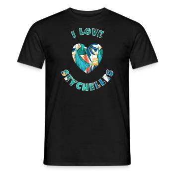 I Love Seychelles - Männer T-Shirt - Schwarz - Vorne - AI Model Male 178 light (178cm)