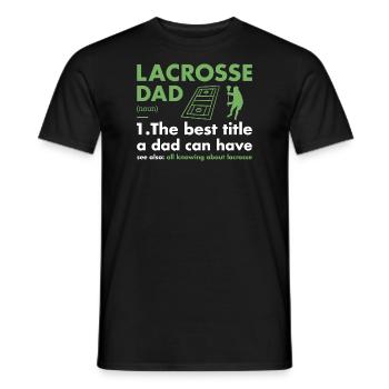 Sport Dad Definition Lacrosse - Männer T-Shirt - Schwarz - Vorne - AI Model Male 178 light (178cm)