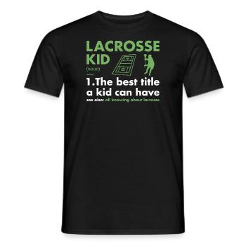 Sport Kid Definition Lacrosse - Männer T-Shirt - Schwarz - Vorne - AI Model Male 178 light (178cm)
