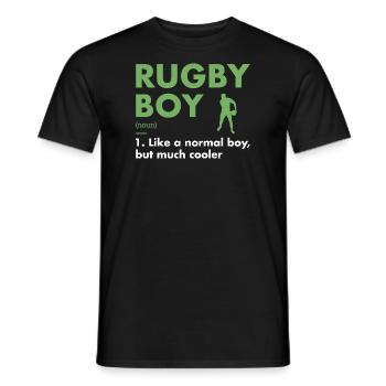 Sport Boy Definition Rugby - Männer T-Shirt - Schwarz - Vorne - AI Model Male 178 light (178cm)