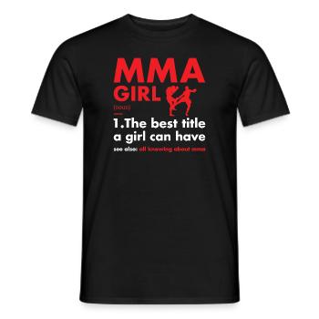 Sport Girl Definition MMA - Männer T-Shirt - Schwarz - Vorne - AI Model Male 178 light (178cm)
