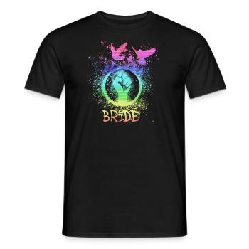bride,braut,LGBT,regenbogen,pride,gay pride,tauben - Männer T-Shirt - Schwarz - Vorne - AI Model Male 178 light (178cm)