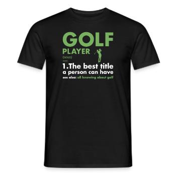 Sport Player Definition Golf - Männer T-Shirt - Schwarz - Vorne - AI Model Male 178 light (178cm)