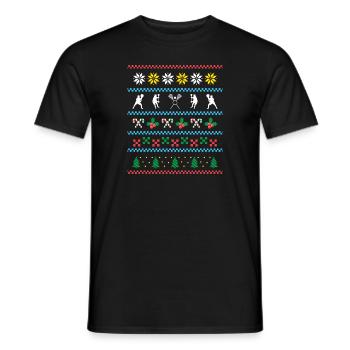 Sport X-Mas Christmas Field Lacrosse - T-shirt homme - noir - Devant - AI Model Male 178 light (178cm)