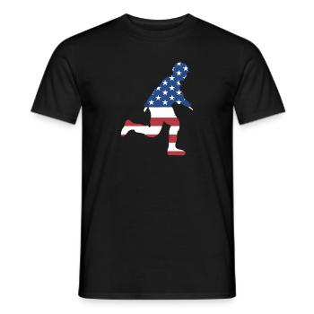 Sport Us Flag Airsoft - Men's T-Shirt - black - Front - AI Model Male 178 light (178cm)
