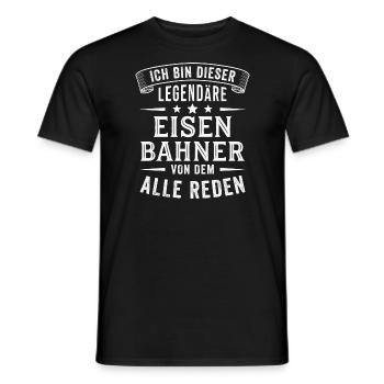 Eisenbahn Legende Eisenbahner Lokführer - Männer T-Shirt - Schwarz - Vorne - AI Model Male 178 light (178cm)