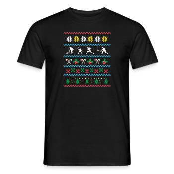 Sport X-Mas Christmas Squash - Men's T-Shirt - black - Front - AI Model Male 178 light (178cm)