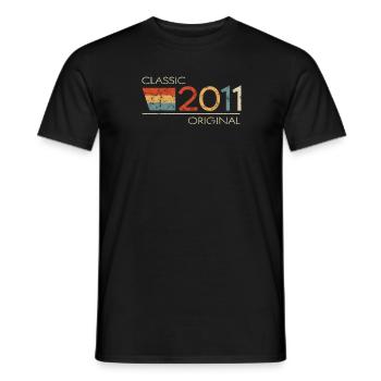 2011 Birthday Classic Original - Men's T-Shirt - black - Front - AI Model Male 178 light (178cm)