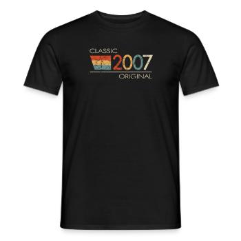 2007 Birthday Classic Original - Men's T-Shirt - black - Front - AI Model Male 178 light (178cm)