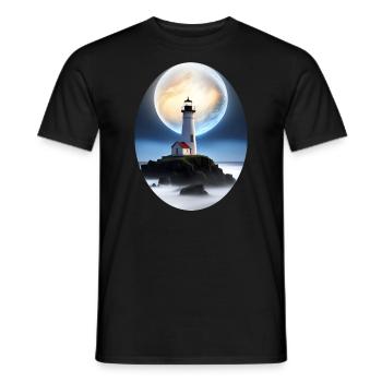 Lighthouse - Men's T-Shirt - black - Front - AI Model Male 178 light (178cm)