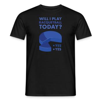 Sport vais-je jouer au racquetball - T-shirt homme - noir - Devant - AI Model Male 178 light (178cm)