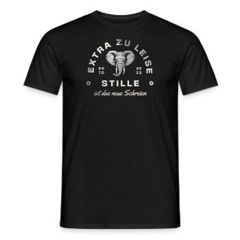 Elefant - Stille ist das neue Schreien - Männer T-Shirt - Schwarz - Vorne - AI Model Male 178 light (178cm)
