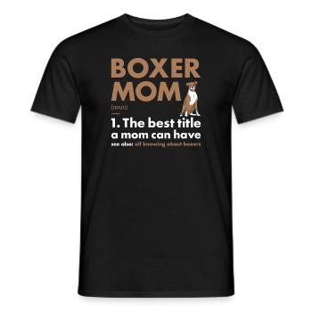 Boxer Mom Definition - Men's T-Shirt - black - Front - AI Model Male 178 light (178cm)