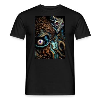 Moment II - Men's T-Shirt - black - Front - AI Model Male 178 light (178cm)