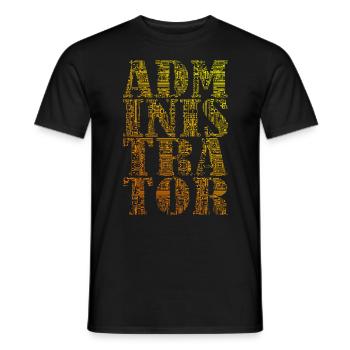 Administrateur Admin IT Ordinateur EDP - T-shirt homme - noir - Devant - AI Model Male 178 light (178cm)